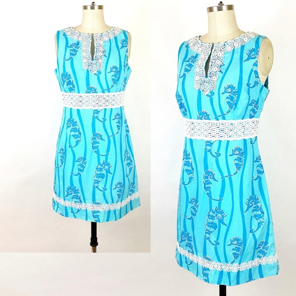 Lilly Pulitzer Dresses & Skirts - Vintage Lilly Pulitzer Fantine Sea Horse dress, Womens‎ size 2